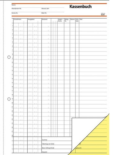Sigel formularbuch kassenbuch - sigel, 'kassenbuch